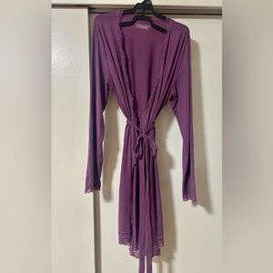 Victoria’s Secret Purple Lace Trim Robe